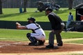 Baseball Ã¢â¬â batter & plate umpire Royalty Free Stock Photo